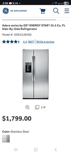Ge Adora Stainless Side By Side Refrigerator With Ice And Water