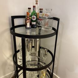 Bar Cart and Bar Kit