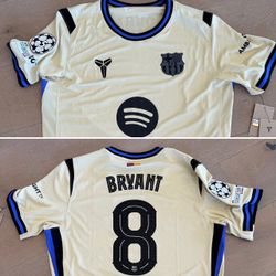 New: Nike FC Barcelona x Kobe Bryant 8 Men’s Large Authentic Soccer Jersey UEFA