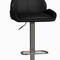 Black Leather Bar Stool