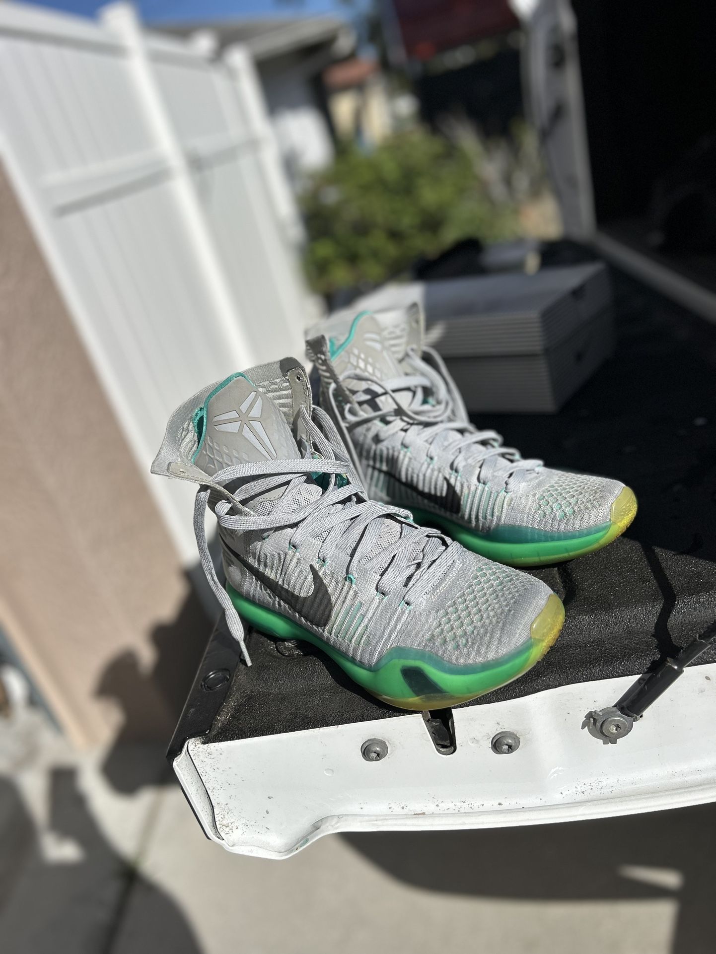 Nike kobe 10 silver hotsell