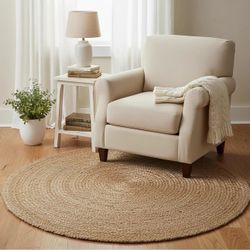 FRELISH DECOR-Handwoven 5Ft Jute Rug