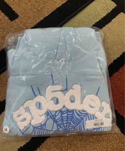 Spider Hoodie Blue-Small