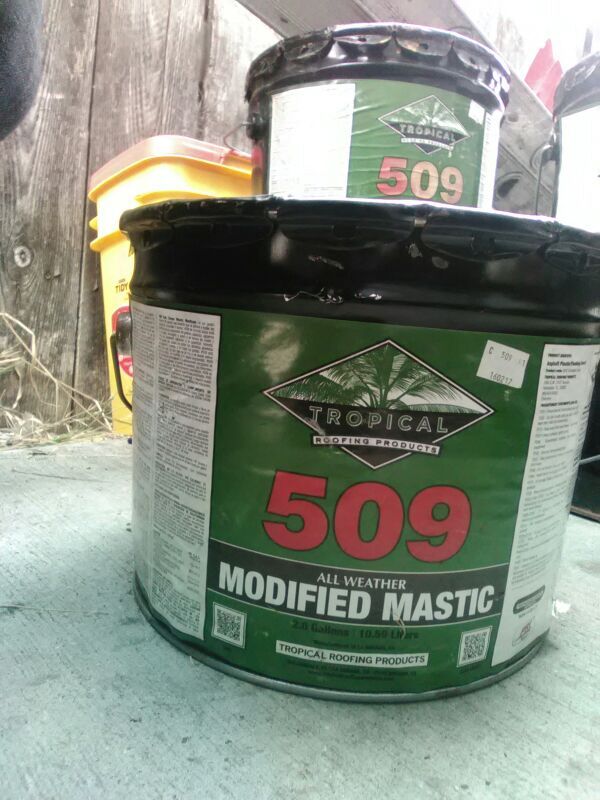 Tropical roofing products 509 modified mastic 2.8 gallons for Sale in ...
