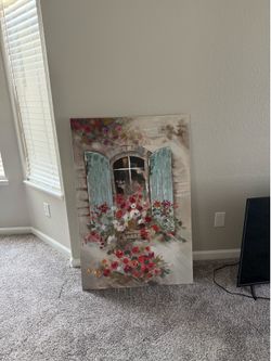 Large canvas painting