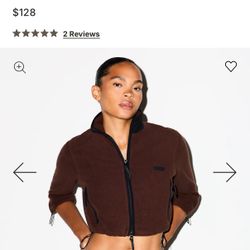 Skims Fleece Cropped Jacket 