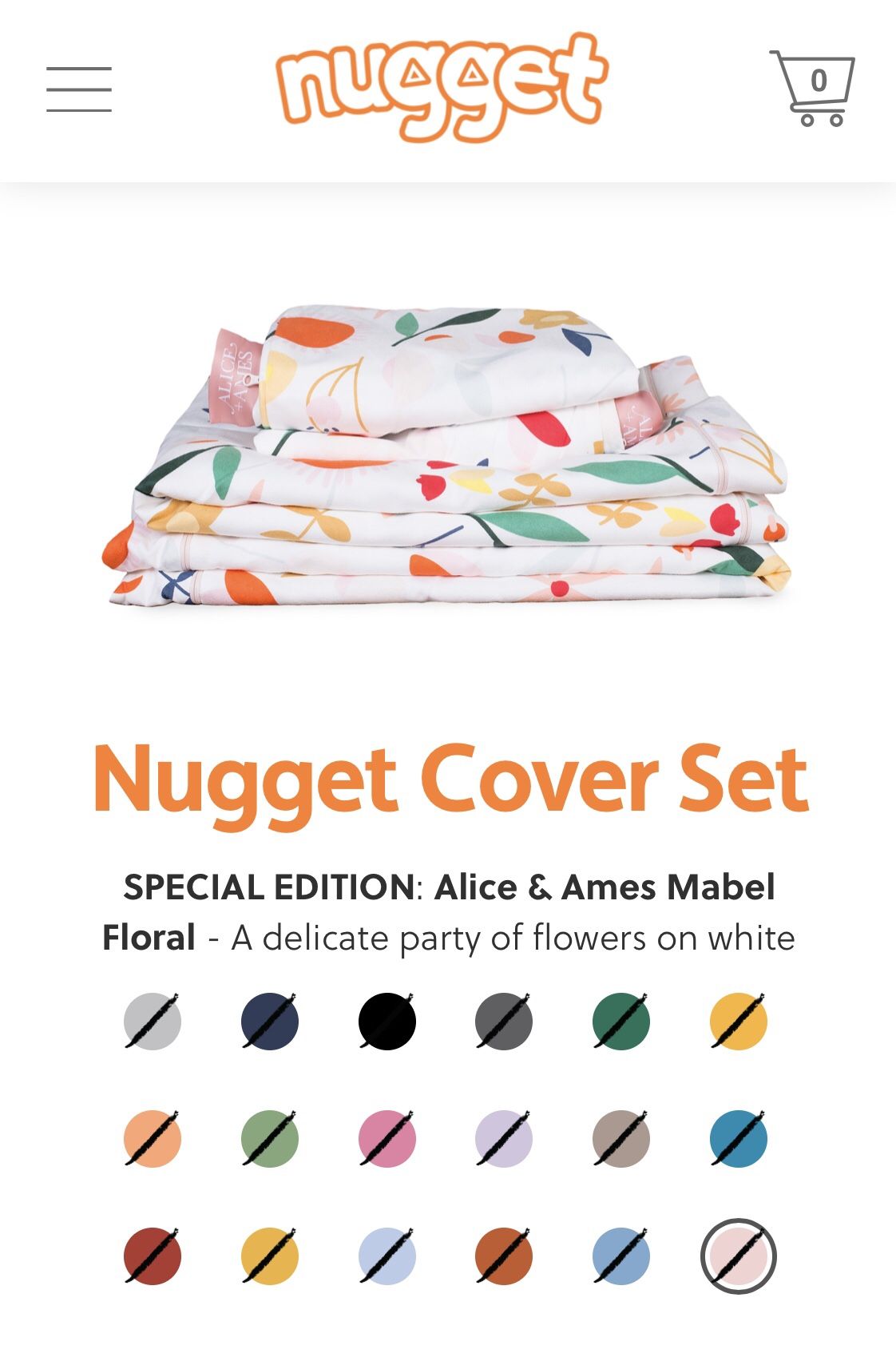 Nugget Comfort Cover Set in Mabel