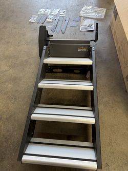 Lippert 2024057000 RV Step 4 Manual Fold-Up Steps, With Lift Assist, 26 Inch Width 