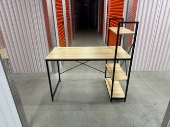 Modern Computer Desk With Storage Shelves