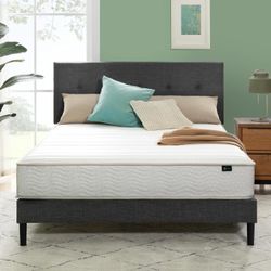 Full Mattress - 8 Inch Foam and Spring Hybrid Mattress, Affordable Mattress, CertiPUR-US Certified Foam with Pressure Relief, Mattress in a Box, 10-Ye
