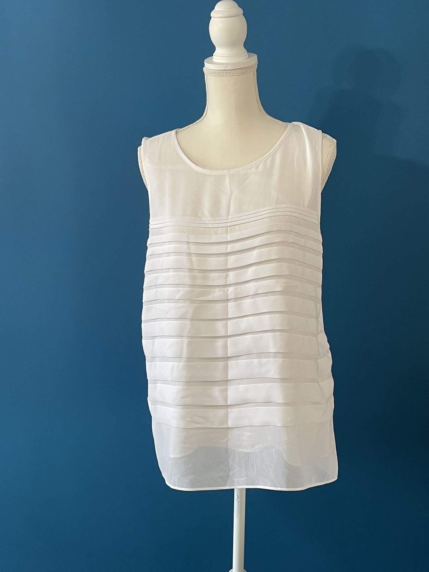 White Ruffle Tank top 