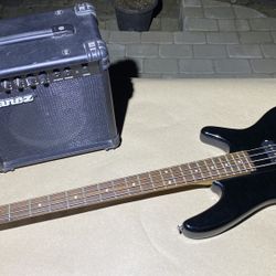 Ibanez Electric Base Guitar And Base Amplifier