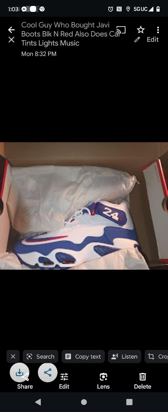Brand New Nike Air Max Griffey Size 10.5