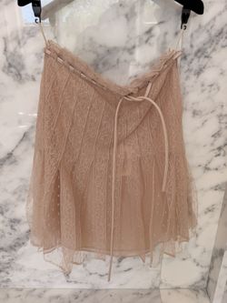 Valentino Lace Skirt Size 8 Nude Blush Pink Made in Italy NWT $2790 AS IS