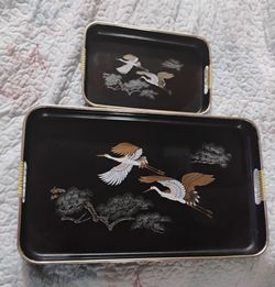 Japanese Classic Lacquer tray set