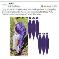 Purple Braiding Hair Extensions Rumi