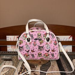 Ed Hardy Pink Bowler Bag