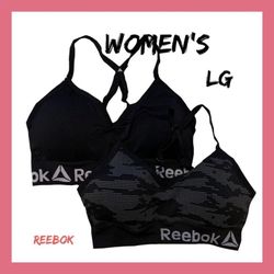 NIB Womens Reebok 2pc Seamless Bralettes Sz:Large