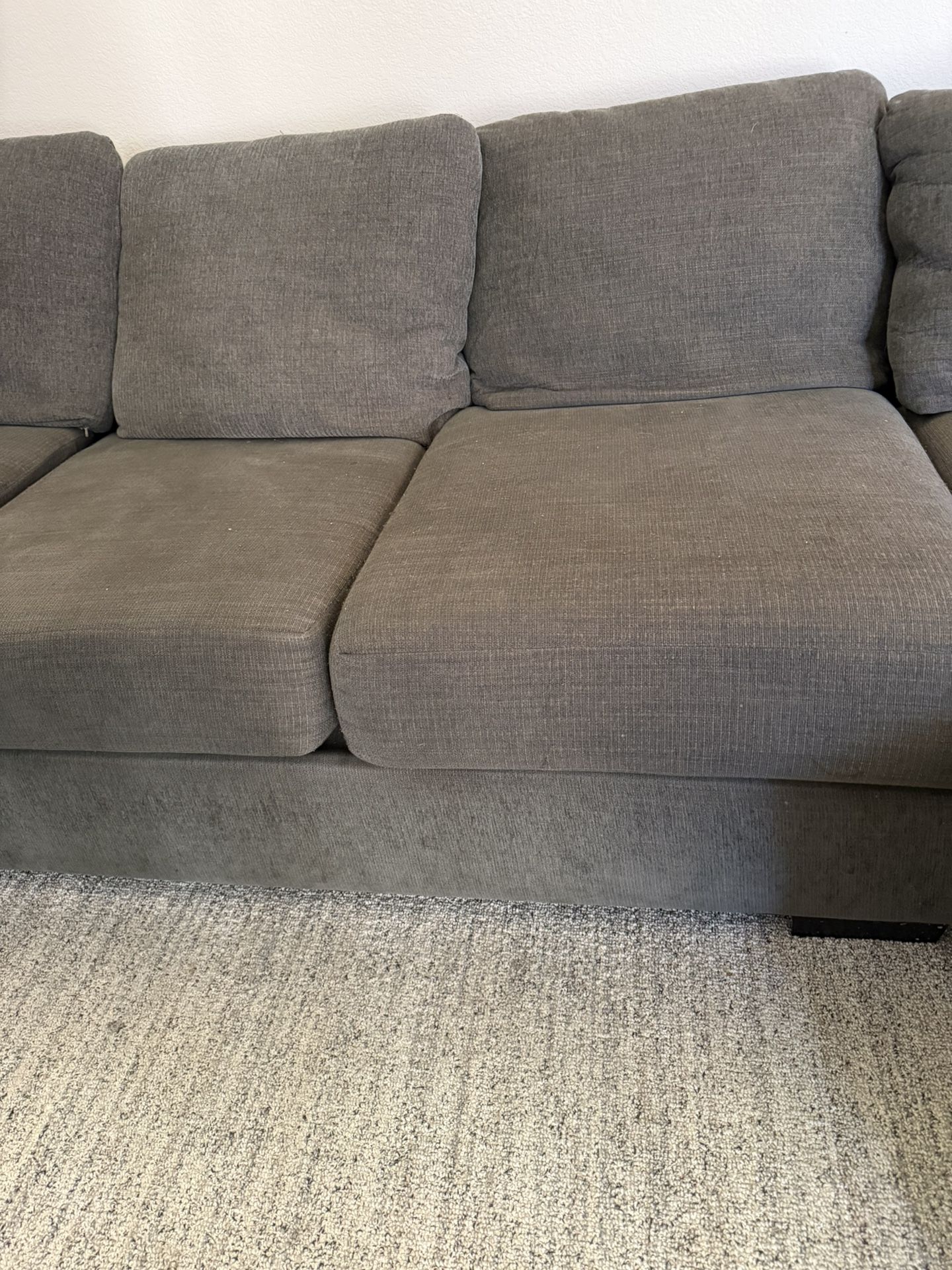 Large Grey Sectional With Chaise