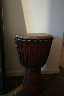 Hand carved African djenbae cost almost $500 will sell for $300