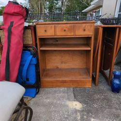 1 Draw, 1 Shelf Cabinet Solid Wood