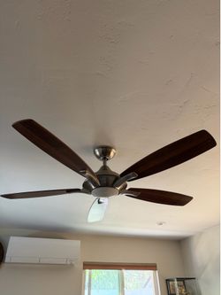 Ceiling fan and light with remote