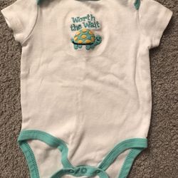 Baby 0-3 Months Worth The Wait Onesie