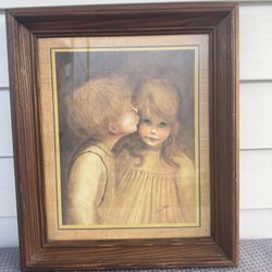 "The Little Kiss," a painting by American artist Margaret Keane.