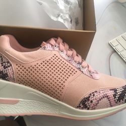 Pink Wedges Sneakers