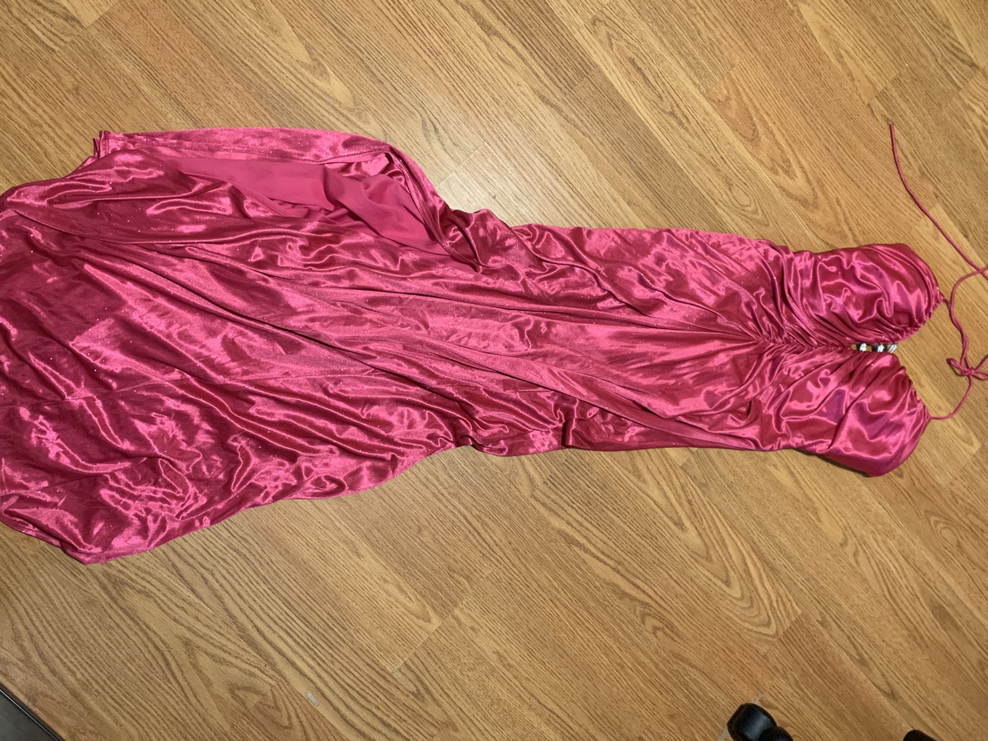 Hot pink long formal dress size 13/14