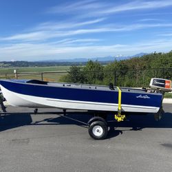 14’ Aluminum fishing boat and Trailer/Motor
