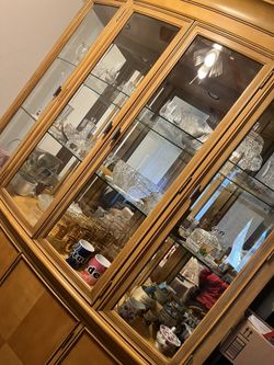 Glass Door Cabinet & Console Table 