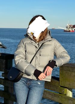   Down Cropped Puffer Jacket Size S