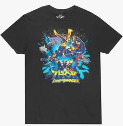 Brand New Marvel Mens Black Thor Love And Thunder Avengers T Shirt, Size Medium