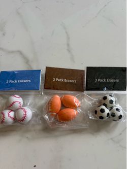 Sports erasers x16 packs