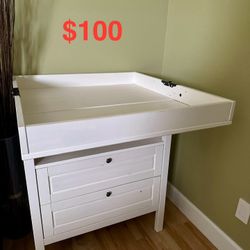 IKEA Sundvik Baby Dresser & Changing Table - White (Assembled)