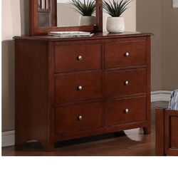 Twin Bed Set With Mattress, Nightstand, Dresser & Mirror 