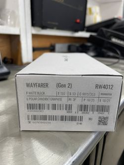 Rayban Wayfarer Matte Black Model: RW4012 Polar ( Gen 2 )