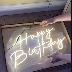 Led Neon Happy Birthday Sign   