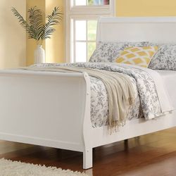 Brand New Bed Frame (White, Cherry And Black) Twin And Full Size)