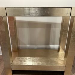 West Elm Gold Table—Entry, Side, Console, Small Desk—Excellent Condition 30x14x30h Smoke free household.