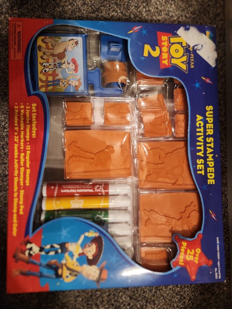 RoseArt Disney Pixar Toy Story 2 Super Stampede Activity Set - Includes Stamps,