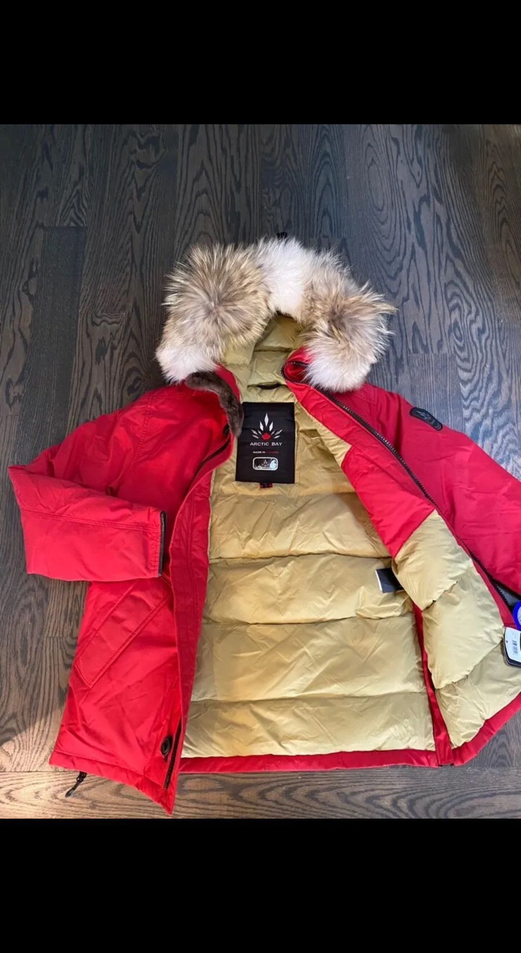 Goose Arctic Bay Toronto parka coyoye and beaver fur made Canada XXL MSRP1095$