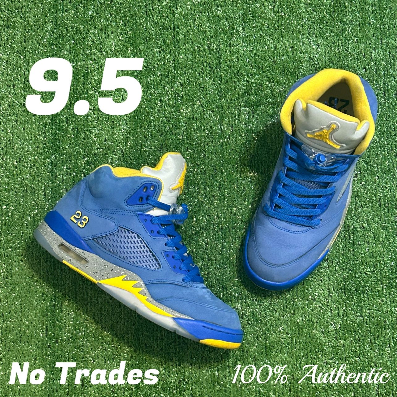 Size 9.5 Air Jordan 5 Retro “Blue Laney” 🖌️