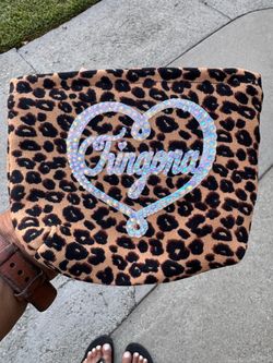 Leopard make up bag