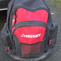 (Like New) Husky Tool Backpack 18" With Heavy Duty Waterproof Bottom