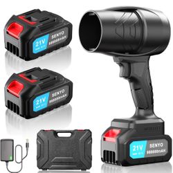 Leaf Blower Cordless with Battery and Charger, 130000RPM Handheld Turbo Jet Blower, Air Blower, Cordless Leaf Blower for Lawn, Yard, Garage, Patio, an