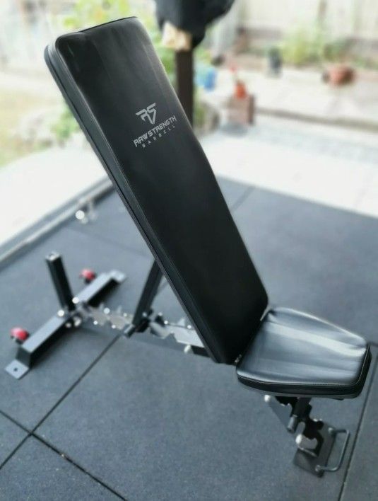 RAW STRENGTH BARBELL™ HEAVY DUTY SEMI-COMMERCIAL ADJUSTABLE GYM BENCH