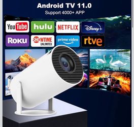 Mini Projector, HY300 Portable Projector, Support 4K 1080P with Dual-Band WIFI6