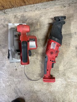Milwaukee circular saw and Sawzall